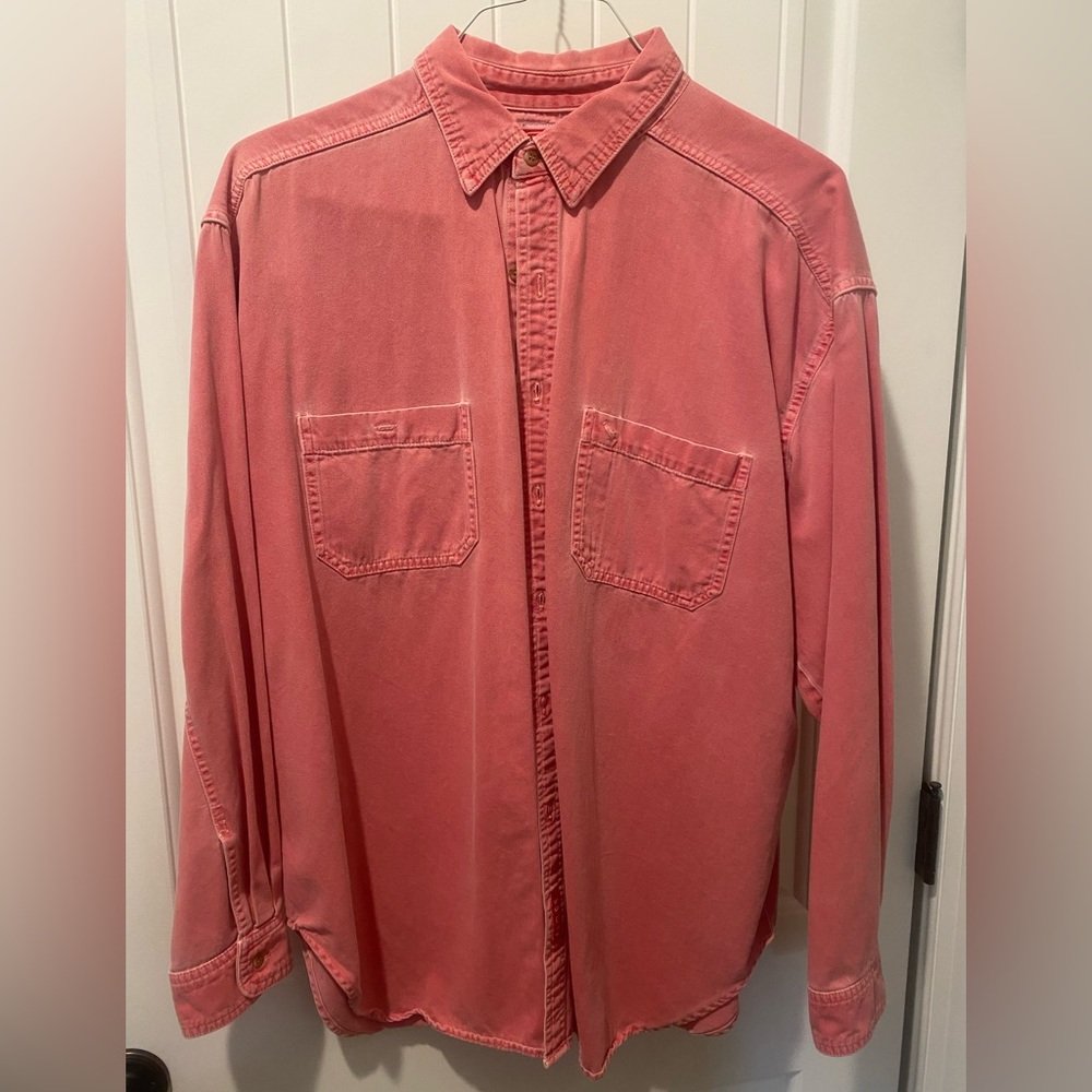 Marlboro VINTAGE Adventure Team Men’s XL Pink Buttondown